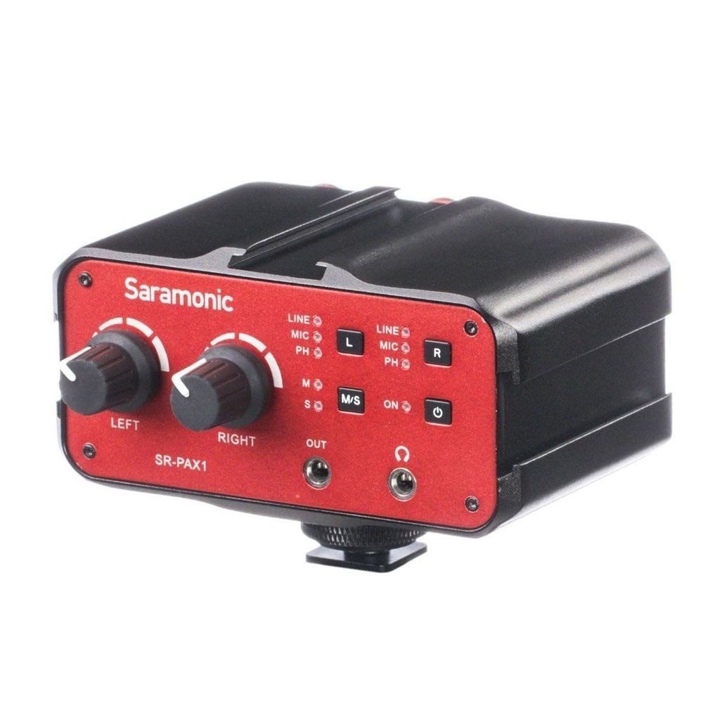 Saramonic SR-PAX1 2-Channel Audio Mixer, Preamp, Microphone Adapter