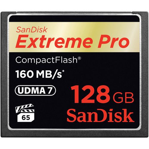 SanDisk Extreme PRO Compact Flash Memory Card UDMA 7 Speed Up to 160MB/s 128GB 