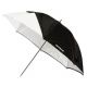 45" Optical White Satin Umbrella with Removable Black Cover