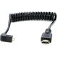 Atomos ATOMCAB007 Coiled Right-angle Micro HDMI to Full HDMI Cable (30-45cm)