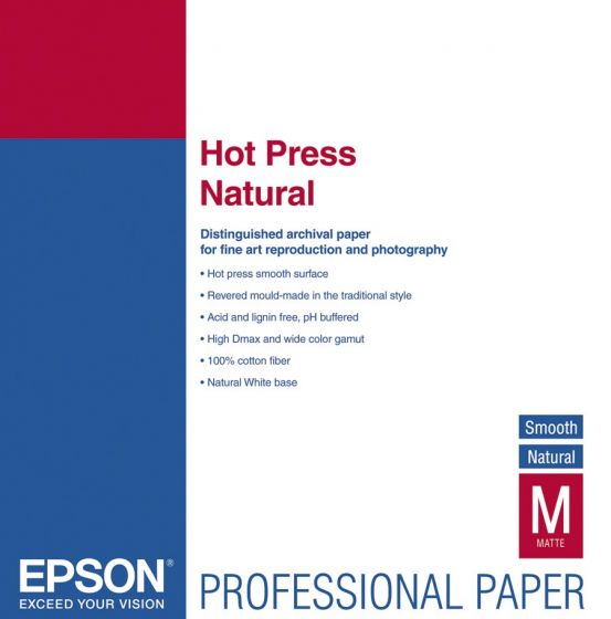 Epson Hot Press Natural 13x19, 25 sheets