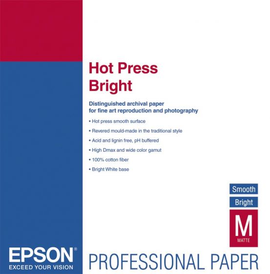 Epson Hot Press Bright 8.5x11, 25 sheets