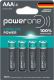 Power One By Varta AAA Batteries - 4 Pack