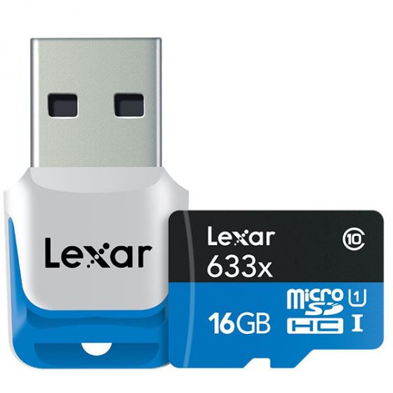 Lexar High-Performance microSDHC/microSDXC UHS-I card - 16GB