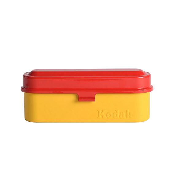 Reto Kodak Steel 135 Film Case, Red Lid, Yellow Body