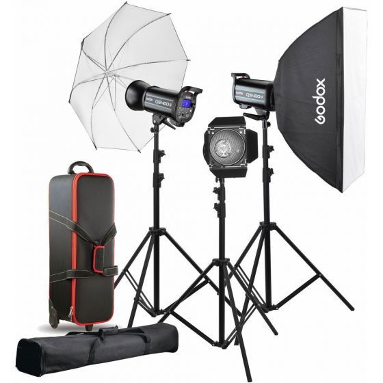 Godox QS400II 3 Light Studio Flash Kit