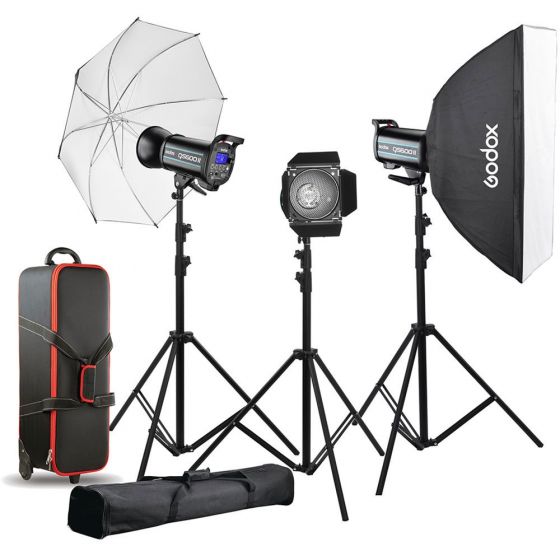Godox QS600II 3 Light Studio Flash Kit