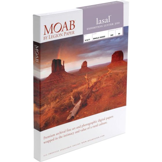 Moab Lasal Exhibition Luster 300 Inkjet Paper - 8 x 11" - 50 Sheets