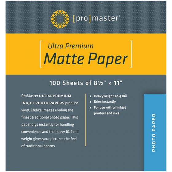 ProMaster Ultra Premium Matte Paper - 8 1/2x11" - 100 Sheets