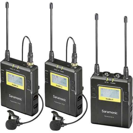 Saramonic UWMIC9 96-Channel Digital UHF Wireless Dual Lavalier Microphone System