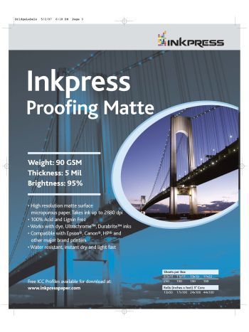 InkPress PROOFING Matte,11in. x 17in. 100 sheets