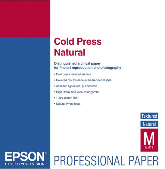 Epson Cold Press Natural 8.5x11, 25 sheets