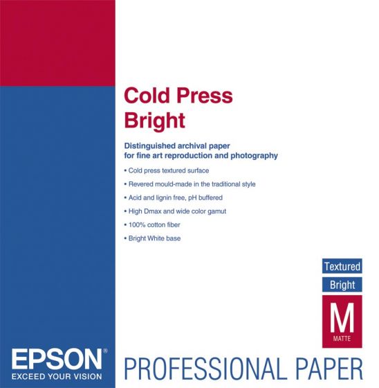 Epson Cold Press Bright 17x22, 25 sheets