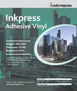 Inkpress Adhesive Luster 11" x 14" 20 sheets